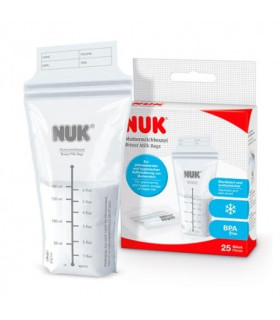 BOLSAS DE LECHE MATERNA NUK 25 UNIDADES