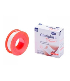 ESPARADRAPO HIPOALERGICO OMNIPLAST TEJIDO RESISTENTE 1 UNIDAD 5 M X 1,25 CM COLOR BLANCO