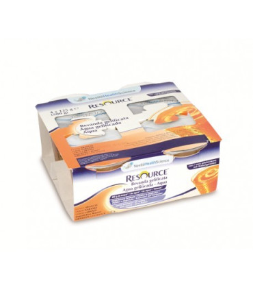 RESOURCE AQUA + GELIFICADA 125 G  4 TARRINAS NARANJA