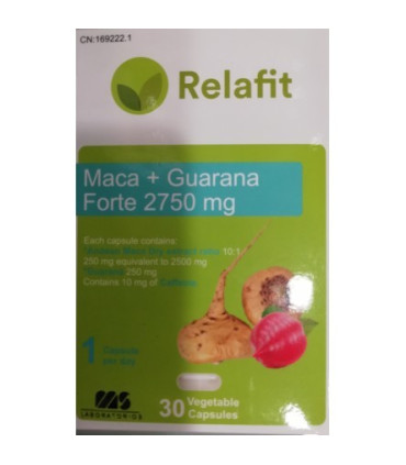 RELAFIT MS MACA Y GUARANA 30 CAPSULAS