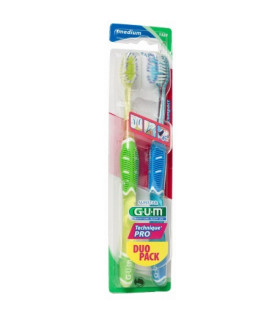 CEPILLO DENTAL ADULTO GUM 1528 TECHNIQUE PRO MEDIO PACK DUO