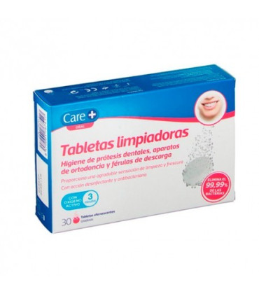 CARE+ TABLETAS LIMPIADORAS 30 TABLETAS EFERVESCENTES