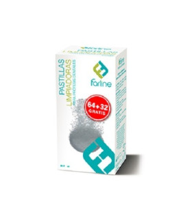 FARLINE PASTILLAS LIMPIADORAS LIMPIEZA PROTESIS DENTAL 96 TABLETAS