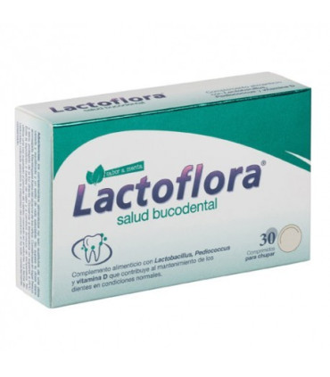 LACTOFLORA SALUD BUCODENTAL COMP PARA CHUPAR 30 COMP SABOR MENTA