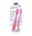 CUBIERTO INFANTIL CUCHARA SILICONA CHICCO EASY T ROSA +6 MESES 2 U