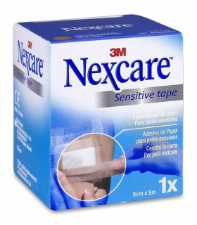 ESPARADRAPO HIPOALERGICO 3M NEXCARE SENSITIVE TAPE 1 UNIDAD 5 M X 5 CM COLOR CARNE