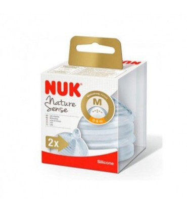 TETINA SILICONA ANTICOLICO NUK NATURE SENSE 1 M 2 TETINAS