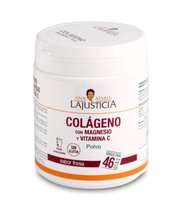 COLAGENO CON MAGNESIO Y VITAMINA C ANA MARIA LAJUSTICIA 1 ENVASE 350 G SABOR FRESA