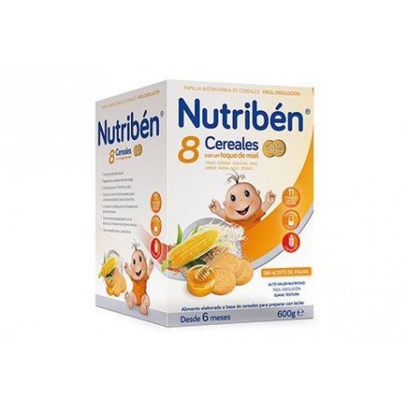 NUTRIBEN 8 CEREALES Y MIEL GALLETAS MARIA 600 G