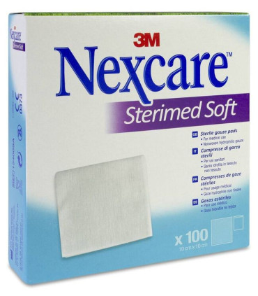3M NEXCARE STERIMED SOFT GASA ESTERIL TEJIDO SIN TEJER 100 UNIDADES 10 CM X 10 CM