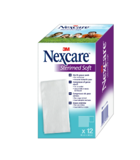 3M NEXCARE STERIMED SOFT GASA ESTERIL TEJIDO SIN TEJER 12 UNIDADES 40 CM X 18 CM