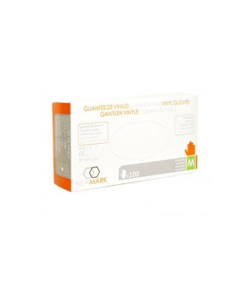 GUANTES DE VINILO SIN POLVO CLINIGLOVES 100 UNIDADES TALLA M