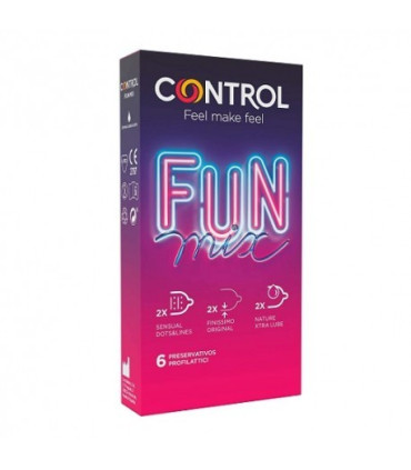 CONTROL FUN PRESERVATIVOS MIX 6 UNIDADES
