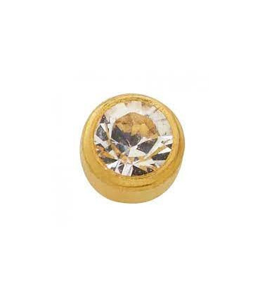 INVERNESS PENDIENTE 24K 41C SOLITARIO BISEL CRISTAL 3 MM