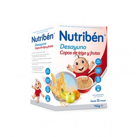 NUTRIBEN DESAYUNO COPOS DE TRIGO CON FRUTAS 750 G