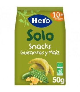 HERO SOLO SNACK DE GUISANTES Y MAIZ 1 BOLSA 40 G