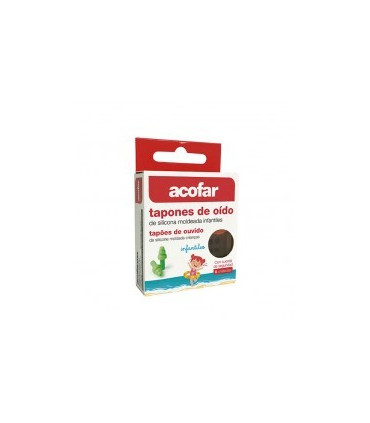 ACOFAR TAPONES OIDOS SILICONA MOLDEADA INFANTILES 6 U