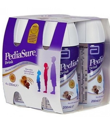 PEDIASURE DRINK PACK 4 BOTELLAS X 200 ML CHOCOLATE
