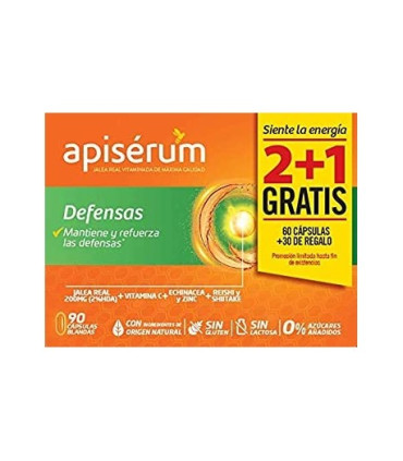 APISERUM DEFENSAS 3 ENVASES 30 CAPSULAS BLANDAS PACK AHORRO 3 MESES