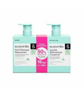 SUAVINEX DUPLO GEL ESPUMOSO + LOCION PACK 500 ML + 500 ML