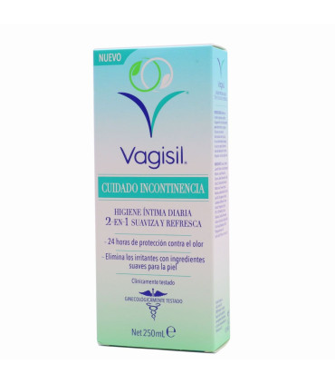 VAGISIL CUIDADO INCONTINENCIA HIGIENE INTIMA 2 EN 1 1 ENVASE 250 ML
