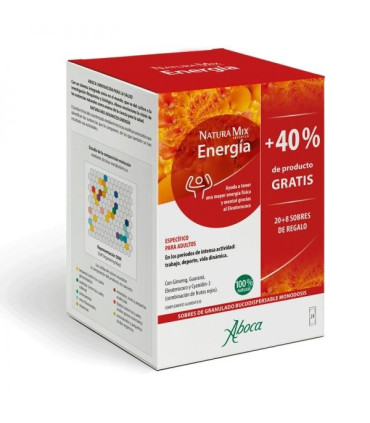 NATURA MIX ADVANCED ENERGIA 20 + 8 SOBRES MONODOSIS BUCODISPERSABLES 2,5 G