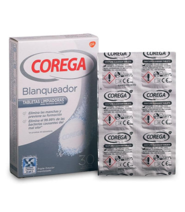 COREGA BLANQUEADOR LIMPIEZA PROTESIS DENTAL 30 TABLETAS