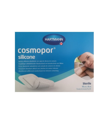 COSMOPOR SILICONE APOSITO ESTERIL 5 UNIDADES 10 CM X 8 CM