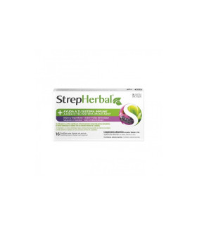 STREPHERBAL 16 PASTILLAS PARA CHUPAR SABOR SAUCO Y EQUINACEA