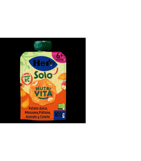 HERO SOLO 1 BOLSITA 100 G SABOR PATATA DULCE MANZANA Y PLATANO