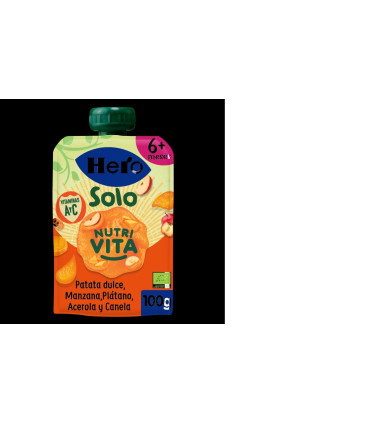 HERO SOLO 1 BOLSITA 100 G SABOR PATATA DULCE MANZANA Y PLATANO