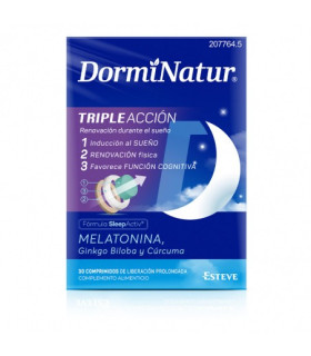 DORMINATUR TRIPLE ACCION 30 COMPRIMIDOS LIBERACION PROLONGADA