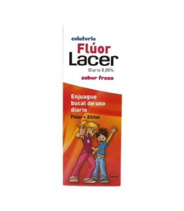 LACER COLUTORIO FLUOR DIARIO 0,05 % FRESA 500 ML