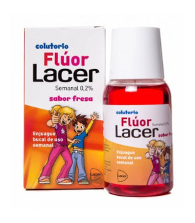 LACER COLUTORIO FLUOR SEMANAL 0,2 % FRESA 100 ML
