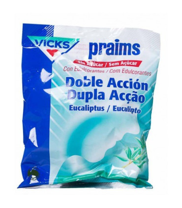 VICKS CARAMELOS DOBLE ACCION MENTOL SIN AZUCAR 1 ENVASE 60 G