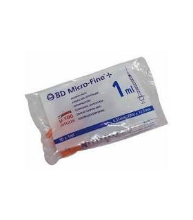 JERINGA DE INSULINA ESCALA 2 EN 2 BD MICROFINE+ 1ML (29G) 0.33 X 12.7MM 10 U