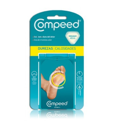 COMPEED DUREZAS HIDROCOLOIDE T- MED 6 U