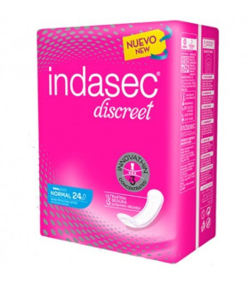 INDASEC DISCREET NORMAL COMPRESA PERDIDAS LEVES 24 ABSORB