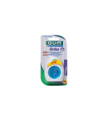 GUM ORTHO FLOSS SIN CERA ORTODONCIAS SEDA DENTAL