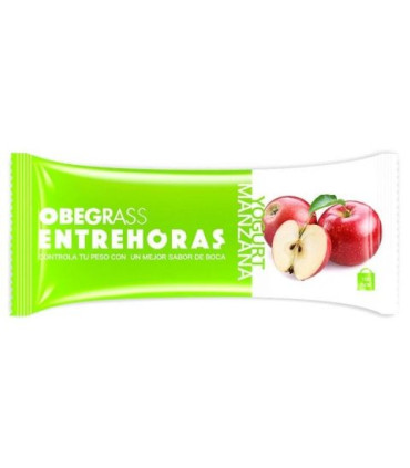 OBEGRASS ENTREHORAS BARRITA YOGURT Y MANZANA 30 G