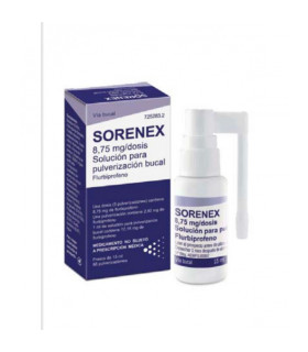 SORENEX 8,75 mg/DOSIS SOLUCION PARA PULVERIZACION BUCAL 1 FRASCO 15 ml (88 PULVERIZACIONES)