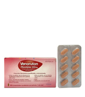 VENORUTON DIOSMINA 500 mg 60 COMPRIMIDOS RECUBIERTOS