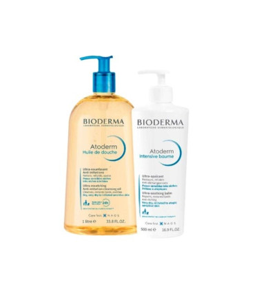 BIODERMA PACK ATODERM HUILE DE DOUCHE 1L+ATODERM INTENSIVE BAUME 500ML