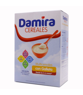 DAMIRA PAPILLA MULTICEREALES GALLETA MARIA Y FOS 600 G  (300 G 2 ENVASES)