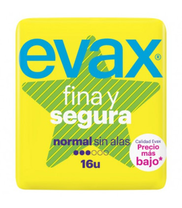 EVAX FINA Y SEGURA NORMAL SIN ALAS 16 U