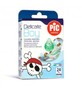 PIC DELICATE TNT ANTIBACTERIANO KIDS APOSITO ADH BOY 19 X 72 MM 24 APOSITOS