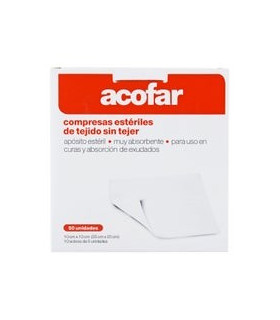 APOSITO ESTERIL TEJIDO SIN TEJER ACOFAR 50 COMPRESAS 20 CM X 10 CM