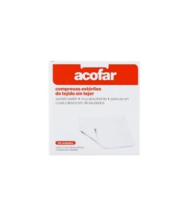 APOSITO ESTERIL TEJIDO SIN TEJER ACOFAR 50 COMPRESAS 20 CM X 10 CM