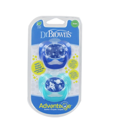 CHUPETE SILICONA DR BROWN´S ADVANTAGE REVERSIBLE T1 COLORES SURTIDOS 0-6 M