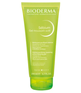 BIODERMA SEBIUM GEL MOUSSANT ACTIF 1 TUBO 200 ML